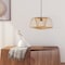 Vintiquewise Oval Bamboo Wicker Rattan Chandelier Hanging Light Fixture for Living Room, Dining Room, Entryway QI004237 - alternate 5